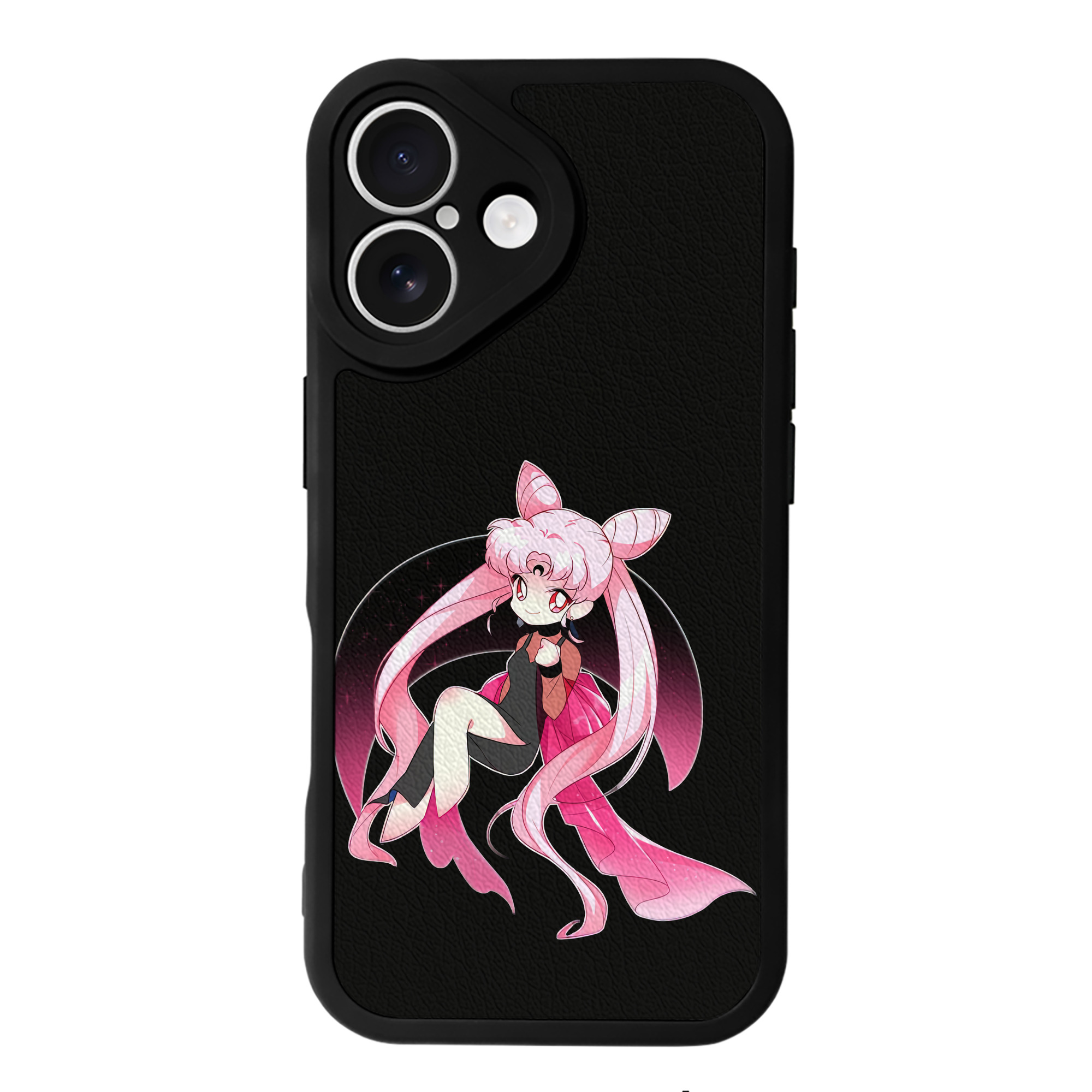 （画像用） 美少女戦士セーラームーン ちびうさ Sailor Moon Chibiusa Tsukino Usagi Small Lady Serenity 【iPhone 16シリーズ対応】シリコンスマホケース（レザー調） 材質：シリコン